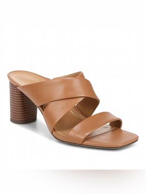 Vionic 8 Strappy Block Heel Sandal w Comfort Technology Orthotic Leather Event